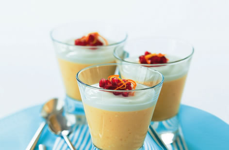 Orange yoghurt jelly